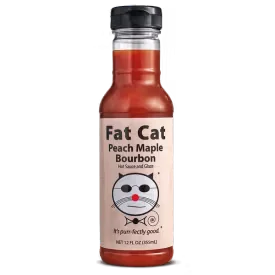 Fat Cat Peach Maple Bourbon Hot Sauce and Glaze 