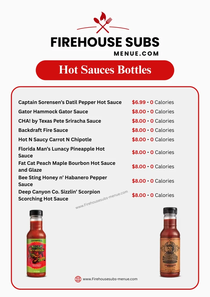 Firehouse Hot Sauces Bottles