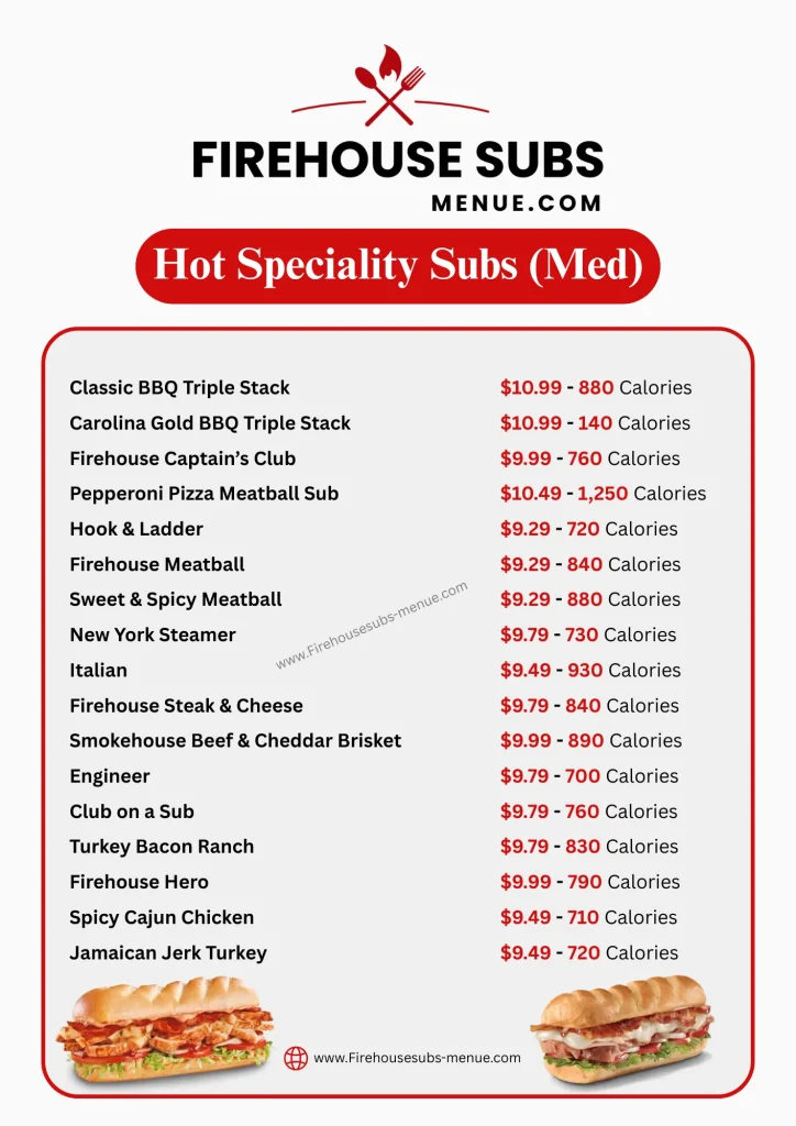 Firehouse Hot Speciality Subs Med